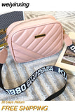 weiyinxing Women's Small Crossbody Bag PU Leather Messenger Zipper Handbag Purse Summer Travel Bag Female Embroidered Camera Bag