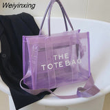 Weiyinxing Luxury Designer Handbag Fashion Pvc Brand Tote Bag Party Travel Shoulder Crossbody Bags Black White Green Blue Purple Red