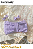 Weiyinxing Pearl Bow Cute Underarm Bag Fairy Women's Small Pink Shoulder Bag Soft PU Leather Female Pearlescent Clutch Purse Handbags