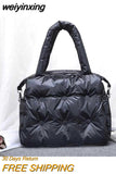 weiyinxing Space Pad Cotton Women Handbags Designer Shoulder Bags Nylon Down Feather Crossbody Bag Large Capacity Tote Shopper Purse