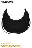 Weiyinxing Women Versatile Crossbody Bags High Quality Solid Half Moon Bag Fashion Luxury One Shoulder Underarm Bag Handbags For Women