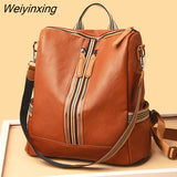 Weiyinxing School Bags For Teenage Girls Shoulder Bag Travel BackPack Mochila New Fashion Backpack Women Genuine Leather Backpacks