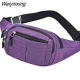 Weiyinxing Men Women Waist Bag Casual Fanny Pack Purse Large Phone Belt Bag Pouch Canvas Outdoor Travel Phone Bag Banana Hip Bags