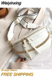 Weiyinxing Women Leather Bag High Quality Waist Bag Thick Chain Shoulder Crossbody Chest Bag Female Belt sac Designer Brand Handbag