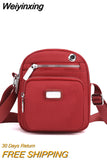 Weiyinxing Women's Casual Light Simple Shoulder Bags Waterproof Nylon Fabric Crossbody Bags Small Multi-layer Large Capacity Women's Bags
