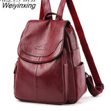 Weiyinxing Luxury Brand Women Backpack High Quality Leather Backpacks Travel Backpack Fashion School Bags for Girls mochila feminina