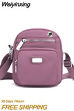 Weiyinxing Women's Casual Light Simple Shoulder Bags Waterproof Nylon Fabric Crossbody Bags Small Multi-layer Large Capacity Women's Bags