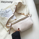 Weiyinxing Brand Waist Bag Women Leather Fanny Pack Female Fashion Chest Bags Belt Bag Women's High Quality Shoulder Crossbody Bags