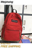 Weiyinxing Woman Backpack Man Large Capacity Waterproof Nylon Travel Bag Preppy Schoolbag for Teenage Boy Girl College Student Bag