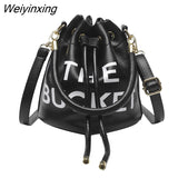 Weiyinxing Drawstring The Bucket Bag Brands Women's Handbags Candy Color Shoulder Crossbody Bag Designer Bags for Women 2023 Tote