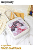 Weiyinxing Bag, Double Shoulder Messenger Bag Female New Student, Japanese PU Bar Bag 2023jk Bag Uniform Bag, Single Shoulder