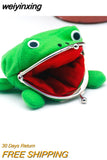 weiyinxing Adorable Anime Frog Wallet Coin Purse Key Chain Cute Plush Frog Cartoon Cosplay Purse for Women Bag Accessories