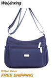 Weiyinxing Women's Fashion Shoulder Bag Light And Soft Oxford Simplicity Crossbody Bag Multi Pocket And Large Capacity Female Messenger Bag