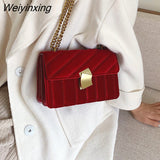 Weiyinxing Handbags Women Bags Designer Shoulder Vintage Velvet Chain Evening Clutch Bag Messenger Crossbody Bags for Women 2023