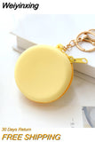 Weiyinxing Silicone Wallet Solid Color Children Cartoon Small Round Zero Purses Korean Style Cute Coin Key Storage Bag Mini Handbag