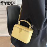 Weiyinxing Mini Box Shape PU Leather Crossbody Sling Bag with Short Handle Women 2023 Cute Totes Shoulder Handbag and Purses Brand