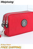 Weiyinxing Zipper Wallet, Women's Casual Waterproof Clutch Bag Versatile Nylon Phone Bag with Wristlet