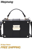 Weiyinxing Red Small Women 2023 New Simple And Versatile One-Shoulder Messenger Handbag Fashion Casual Box Bag