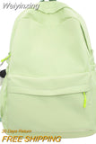 Weiyinxing Women Fashion Laptop Green Waterproof College Backpack Girl Nylon Kawaii School Bag Female Travel Book Bag Lady Teen Trendy