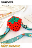 Weiyinxing Gel Children's Mini Coin Purse Handbags Cartoon Fruit Girls's Crossbody Bag for Boys Kids Cute Small Shoulder Bags Wallet