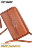 weiyinxing Women Shoulder Strap Bag Multifunction Long Wallet Fashion Tassel HandBag Hasp Card Holder Ladies Small Crossbody Cell Phone Bag