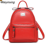 Weiyinxing Design Women's Backpack 2023 BeiBaoBao Brand Fashion Large Student Knapsack High Quality Classic Girl's Rucksack Black Red