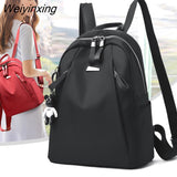 Weiyinxing New Large Capacity Simple Style Casual Mochila Travel Women Anti-theft Backpack Waterproof Fabric Large Female Shoulder Bag