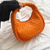 Weiyinxing Moon Shoulder Bag Women's Bag Trend Vintage Hobos Solid Color Fashion Female Handbag Purse Retro Designer Women Hand Bags