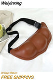 Weiyinxing Luxury Female Belt Bag Funny Edamame Waist pack Clutch Fashion Leather Shoulder Crossbody Chest Bags Summer Ladies Waist Bag