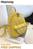 Weiyinxing Rhombus Sewing Thread Backpacks for Women 2023 Trend Designer Female Handbag Luxury Travel Back Bag for Girls Brand Sac