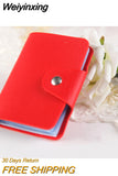 Weiyinxing Women PU Bank Card Holder Candy Color Card Wallet multiple Card Slots Wallet Credit Bussiness Card Holder Large-capacity Purse