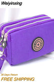 Weiyinxing Zipper Wallet, Women's Casual Waterproof Clutch Bag Versatile Nylon Phone Bag with Wristlet