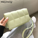 Weiyinxing YIDE 2023 Spring New Trend Wild Shoulder Bag Fashion Plaid Bag Women Ladies Design Messenger Small Square Bag Luxury Handbag