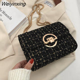 Weiyinxing Color Flap Armpit Bag 2023 Winter New High-quality Woolen Women's Designer Handbag Chain Shoulder Messenger Bag Purses