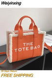 Weiyinxing Bag for Women Winter Designer Lamb Wool PU Fashion Letters Handbags Women's Luxury Shoulder Crossbody Bags Handbag Totes