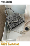 Weiyinxing Flap Small Tote Bag Quality PU Leather Women's Designer Female Handbags And Purses Fashion Chain Shoulder Crossbody Bags