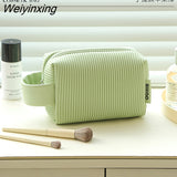 Weiyinxing Makeup Bag Leather Cosmetic Bag Women Multifunction Toiletries Organizer Portable Travel Waterproof Storage Case