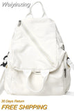 Weiyinxing Canvas Vintage Backpack Fashion Women Laptop Bags Brown Trendy Lady Small Backpack Girl Travel School Bag College Student