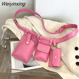 Weiyinxing Women Simple Belly Bag Flap Belt Waist Bags Trend Exquisite Chest Bags for Women Ladies Travel Brand Designer Handbags