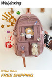 Weiyinxing Capacity High School Student Schoolbag Female Korean Version Harajuku Cartoon Backpack Junior High School Student Backpack