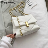 Weiyinxing YIDE Cute Chain Small PU Leather Crossbody Bags For Women Trending Shoulder Handbags Women's Branded Fashion Trend Hand Bag