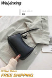 Weiyinxing Design Women Small Handbags Soft PU Leather Ladies Armpit Shoulder Bags Vintage Simple Girls Clutch Purse Tote