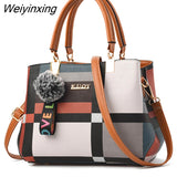 Weiyinxing YIDE Luxury Handbag Women Stitching Wild Messenger Bags Designer Brand Plaid Shoulder Bag Female Ladies Totes Crossbody Bags