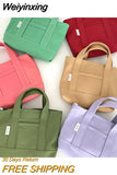Weiyinxing Women Shoulder Bag Small Cotton Canvas Handbag Casual Tote Female Eco Crossbody Bag Cute Messenger Bags 2023