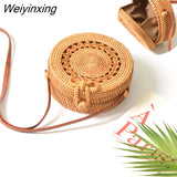 Weiyinxing Square Round Mulit Style Straw Bag Handbags Women Summer Rattan Bag Handmade Woven Beach Circle Bohemia Handbag New Fashion