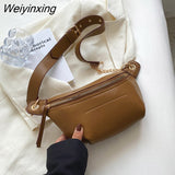 Weiyinxing Brand Waist Bag Women Leather Fanny Pack Female Fashion Chest Bags Belt Bag Women's High Quality Shoulder Crossbody Bags