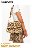 Weiyinxing Bag animal print leopard bag women ladies winter warm crossbody bags famous Brand Large Capacity shoudler Clutch 2023 new