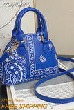 Weiyinxing PU Leather Women's Shell Bag Summer Cashew Flower Ladies Shoulder Crossbody Bag Female Set Small Top Handle Bags Handbags