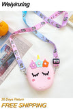 Weiyinxing Children's Silica Gel Shoulder Bag Cute Baby Girls Mini Coin Purse Handbags Lovely Pink Kids Small Wallet Crossbody Bags