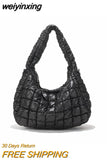 weiyinxing Quilted Padded Women Shoulder Bags Designer Lady Handbags Waterproof Nylon Large Capacity Tote Hobos Shopper Purses 2023